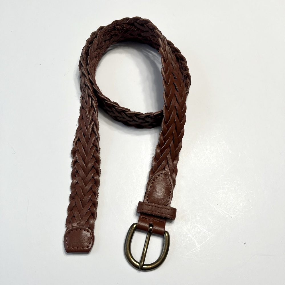 Amanda Smith Vintage Leather Brown Woven
Belt Small